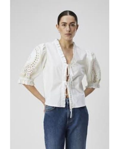 Object Brodera Sand Top - White