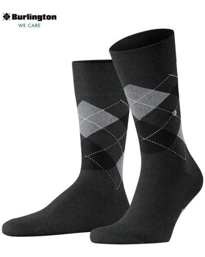 Burlington King New Grey Socks - Black