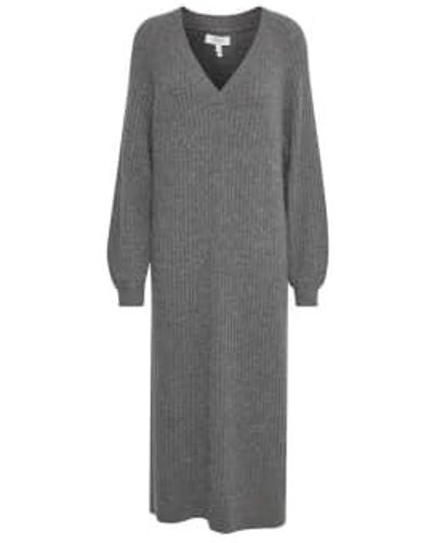 B.Young Byomartha Long Dress Mid Melange Uk 14 - Grey