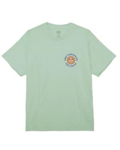 Obey Rise Above T-shirt Pigment Surf Spray Medium - Green