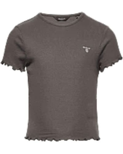 GANT T-shirt Rib - Grey