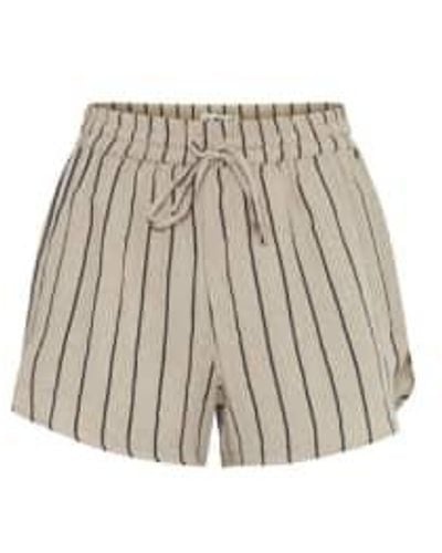 Ichi Foxa Beach Shorts Xs / Coral Stripe - Natural