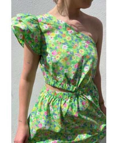 Crās Andrea Candy Floral Dress - Verde