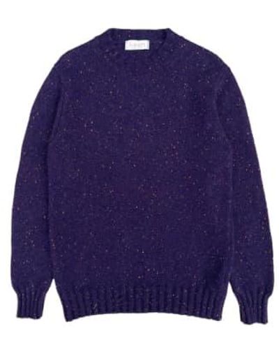 Fresh Bruce Crew Neck Sweater Purple S - Blue