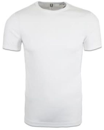G-Star RAW Double Pack Slim Fit T Shirts Medium - White