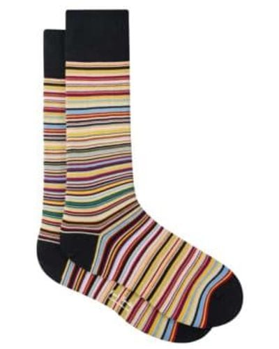 Paul Smith Multi Stripe Signature Socks One Size - Brown