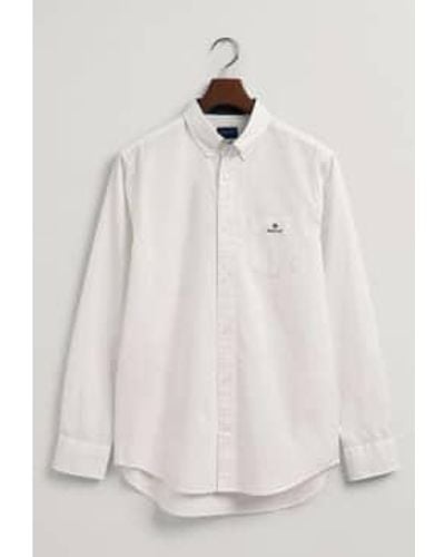 GANT eggshell Regular Fit Micro Printed Oxford Shirt Xl - White