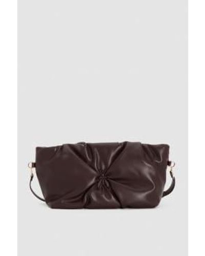 Patrizia Pepe Large Dark Blazon Fly Pillow Clutch Bag One Size - Brown