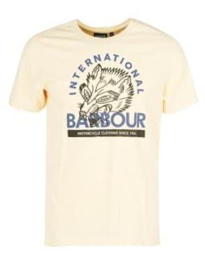 Barbour T-shirt à imprimé graphique international haze jaune - Neutre