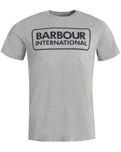 Barbour International Graphic Tee Anthracite Marl M - Grey