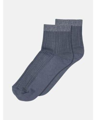 mpDenmark Darya Short Ankle Socks Stone - Grigio