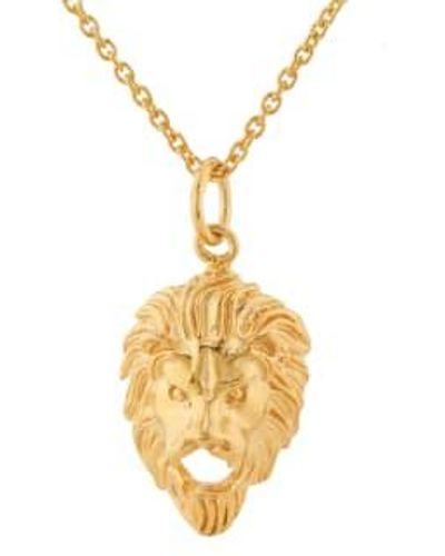 WINDOW DRESSING THE SOUL Plated 925 Silver Lion Necklace Plated Silver - Metallic