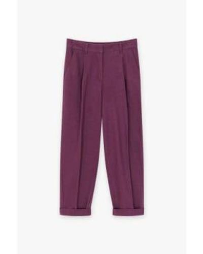 CKS Lahti Cropped Trousers Xs - Purple
