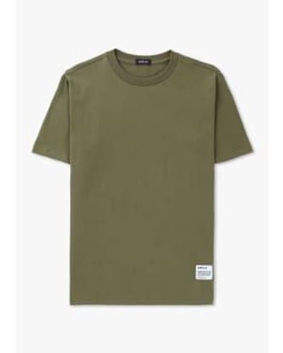 Replay Mens Print Short Sleeve T Shirt In Light Military - Verde
