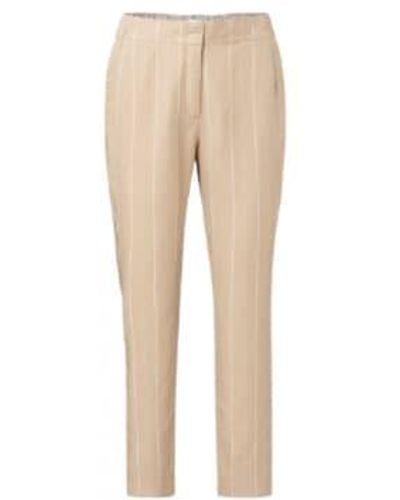 Yaya 121123 914 Relaxed Fit Striped Trousers - Neutro