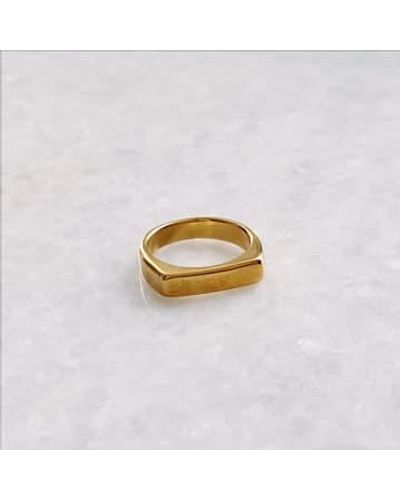 Golden Ivy Luna anillo acero inoxidable oro - Metálico