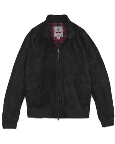 Baracuta Original G9 Harrington Jacket Suede 40 - Black