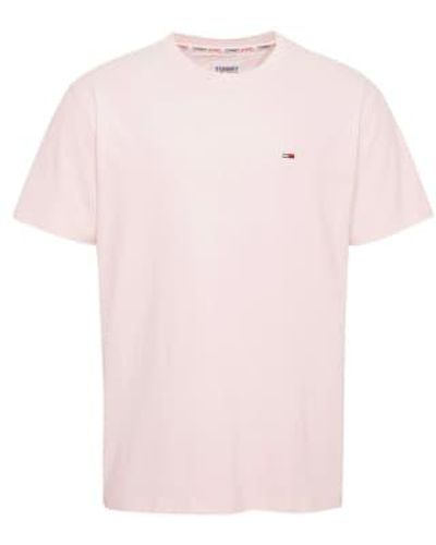 Tommy Hilfiger Jeans Classic Solid Flag T-shirt Faint Small - Pink