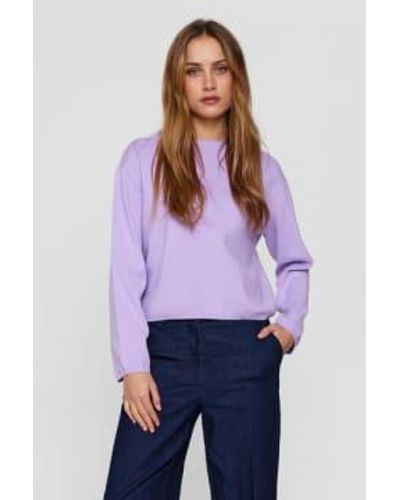 Numph Nucarma Crop Pullover Xs - Purple