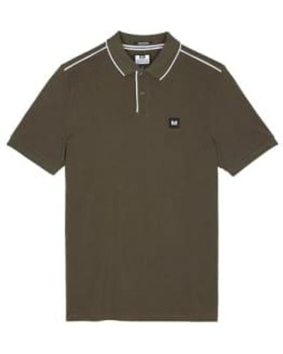 Weekend Offender Astola Polo With Piping Detail - Green