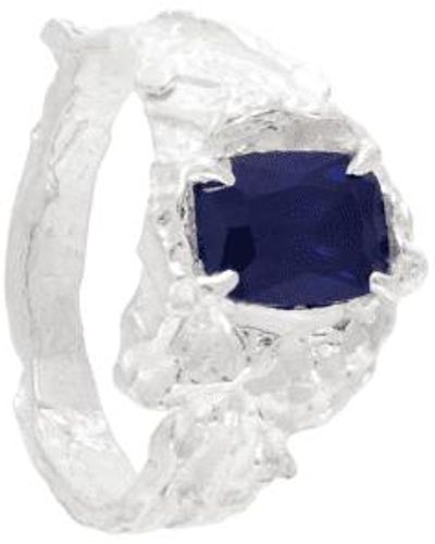 Loveness Lee Shimeji sapphire argenti anneau - Bleu