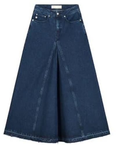 MUD Jeans Maksi Skirt Stone Xs - Blue