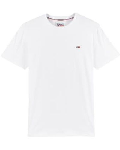 Tommy Hilfiger Tommy jeans t-shirt new flag blanc
