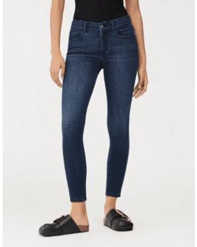 DL1961 Farrow skinny high rise jeans dark - Blau