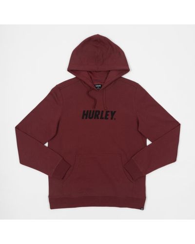 Hurley Fastlane Solid Pullover Capotage en boraux - Rouge