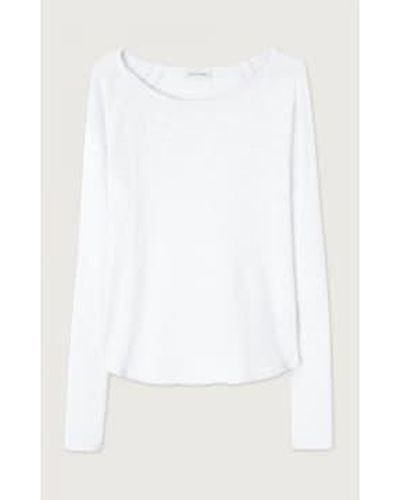American Vintage Sonoma Long Sleeved Womens T Shirt - Bianco