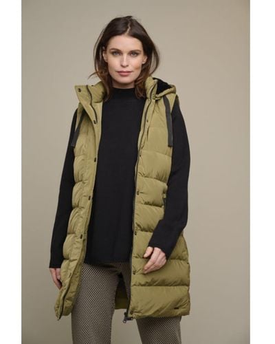 Rino & Pelle Jacy Padded Waistcoat With Faux Fur And Detachable Hood Ivy - Multicolore