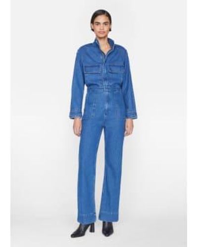 FRAME Cinch Jumpsuit Stoked - Blu