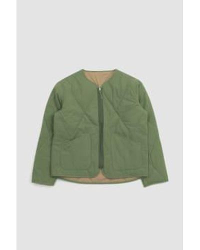 Universal Works Reversible Military Liner Jacket /sand Xl - Green
