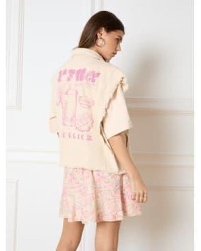 Refined Department | Marly Oversized Gilet Creamy 1 - Pink