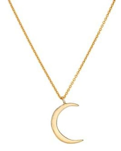 Posh Totty Designs Collar luna creciente chapado en oro - Metálico