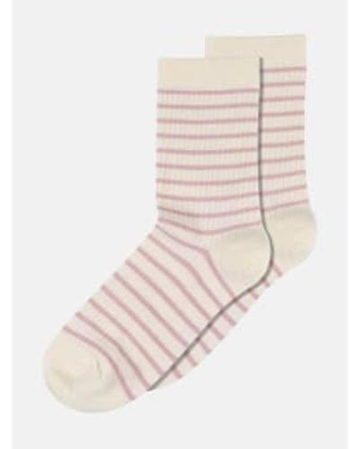 mpDenmark Lydia Ankle Socks Silver Pink 37-39