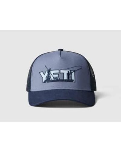 Yeti Skiff Trucker Cap Dark One Size - Blue