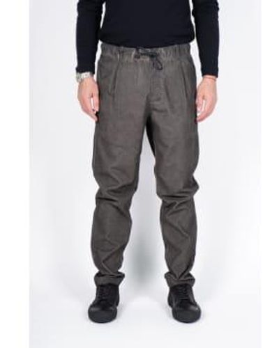 Transit Dark Drop Crotch Corduroy Pants Extra Small - Gray