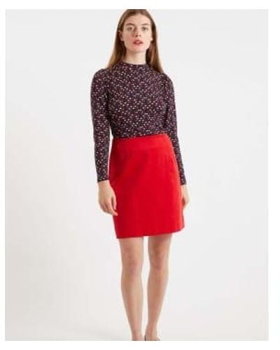 Louche London Dylan Mini Skirt Babycord 10 - Red