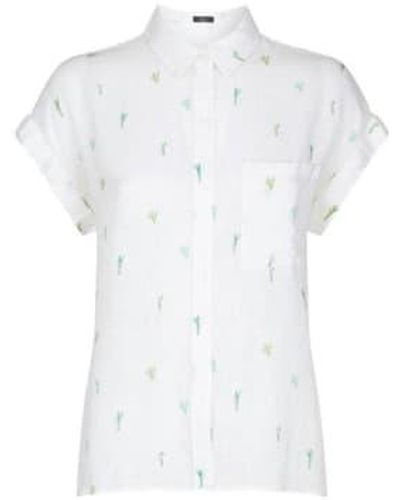 Rails Whitney Shirt Watercolor Cactus Xl - White