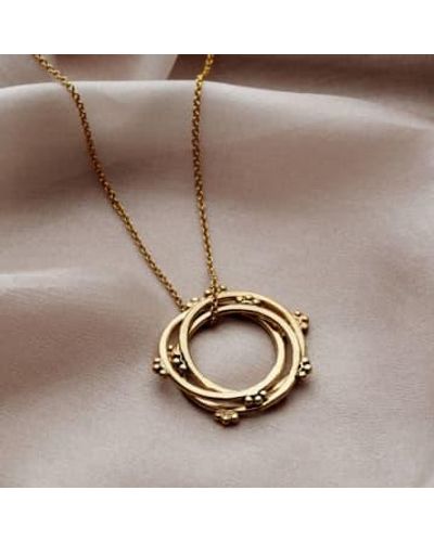 Posh Totty Designs 18Ct Plate Crown Russian Ring Necklace - Metallizzato
