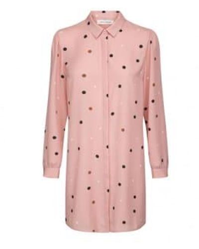 Sofie Schnoor Pamala Spotted Longline Shirt Xs - Pink