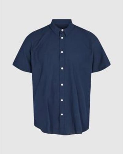 Minimum Eric 9802 kurzarm -shirt - Blau