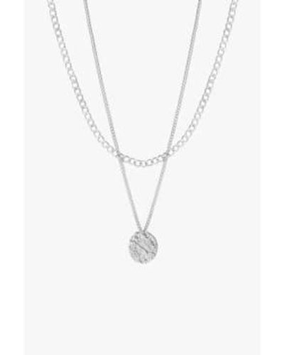 Tutti & Co Ne686s Shale Necklace Silver One Size / - White