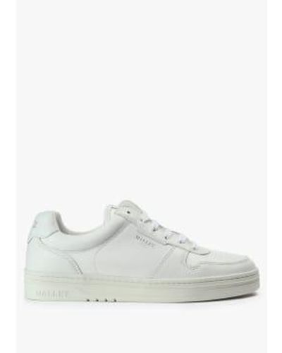 Mallet S Bentham Court Tumbled Sneakers - White