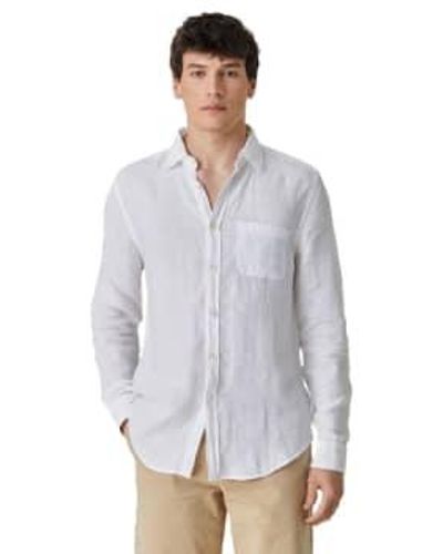 Portuguese Flannel Linen Long Sleeve Shirt - Blu