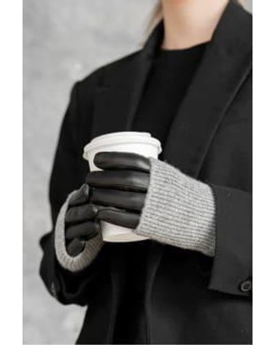 Markberg Helly Glove With Grey Cuff 8 - Black