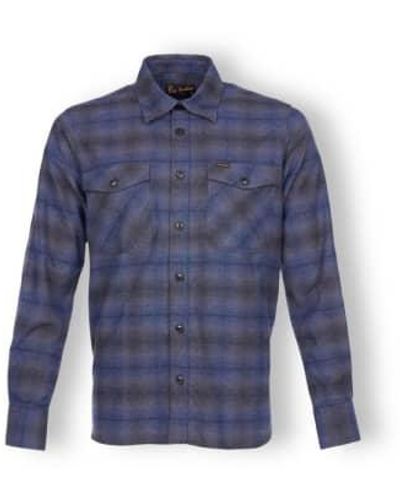Pike Brothers 1943 cpo flanell - Blau