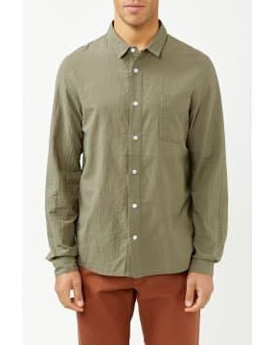 About Companions Dusty Olive Simon Shirt / M - Green