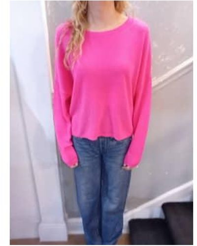 VK CASHMERE Van Kukil Agatha Sweater Xs / Hot - Pink
